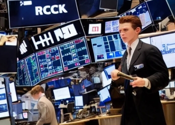 tom holland rings the opening bell at the new york stock exchange trading floor, 3 5 mm photography, highly detailed, cinematic lighting, 4 k
