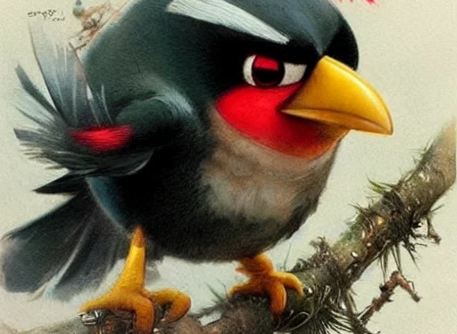 ( ( ( ( ( bomb, angry bird. muted colors. ) ) ) ) ) by jean - baptiste monge!!!!!!!!!!!!!!!!!!!!!!!!!!!